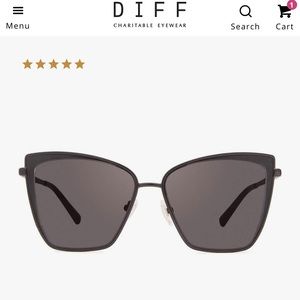 DIFF Becky oversized Sunglasses NEW NIB Black